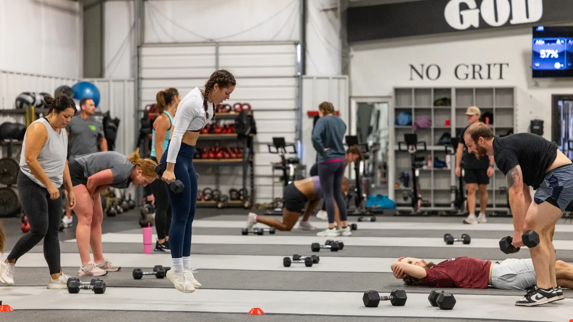The training floor at True Grit Fitness, 14809 Santa Fe Crossing Dr in Oklahoma City, Oklahoma